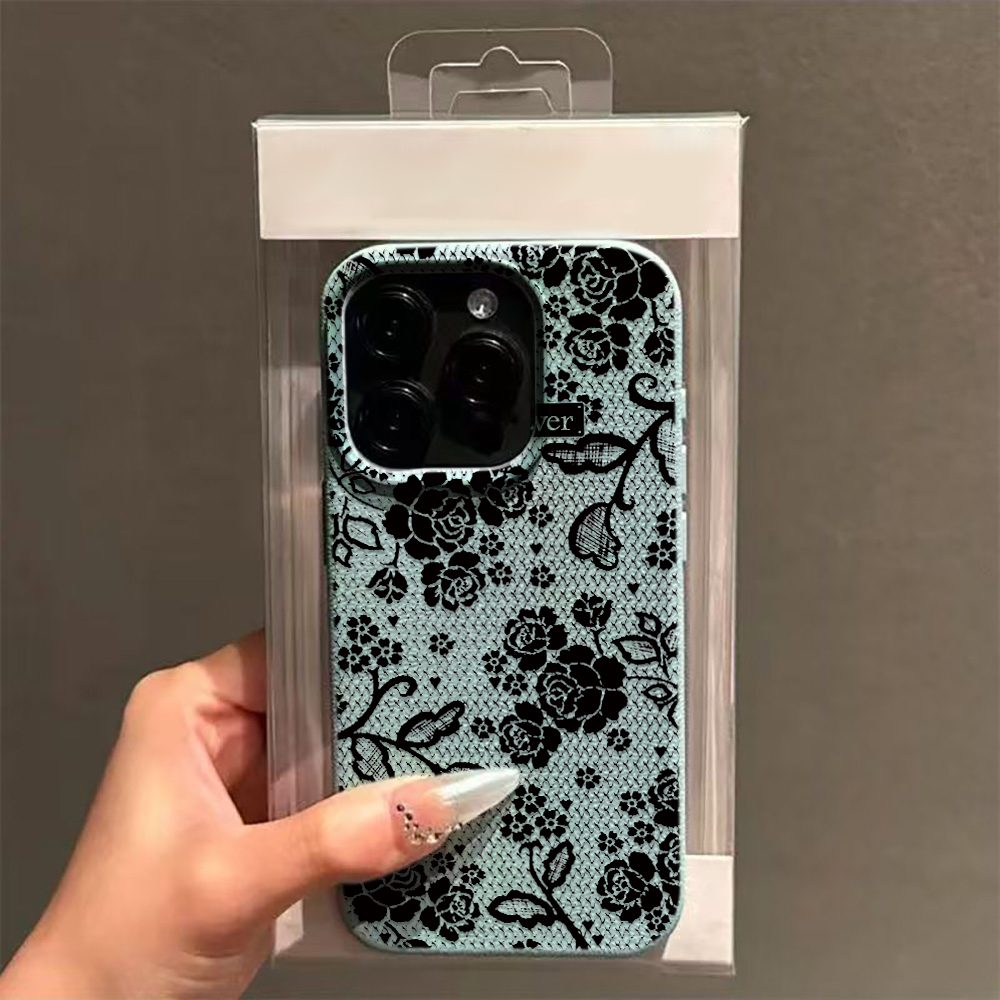 Elegant Black Lace Rose Floral - Vintage Floral Pattern Soft Case review and price