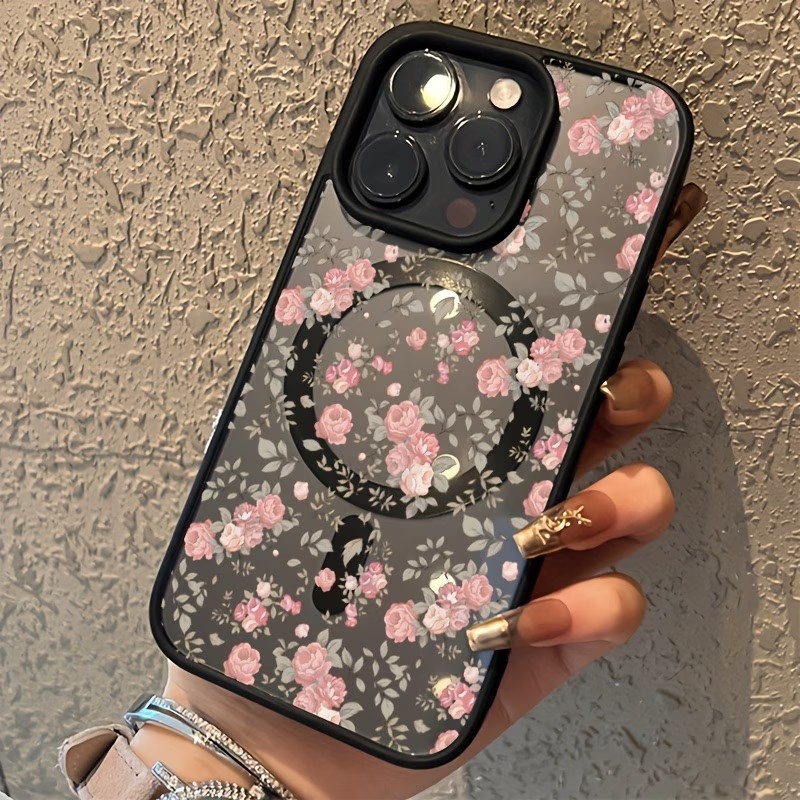 Pink Tiny Rose Clear Magnetic  - Clear Shockproof Bumper Case review and price