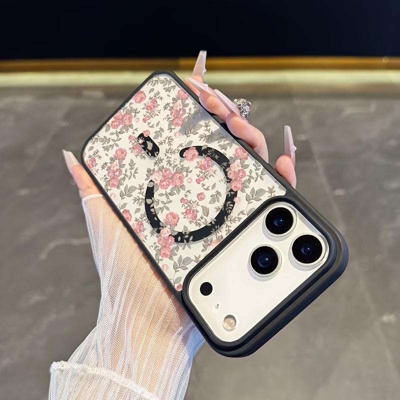 Pink Tiny Rose Clear Magnetic  - Clear Shockproof Bumper Case review and price