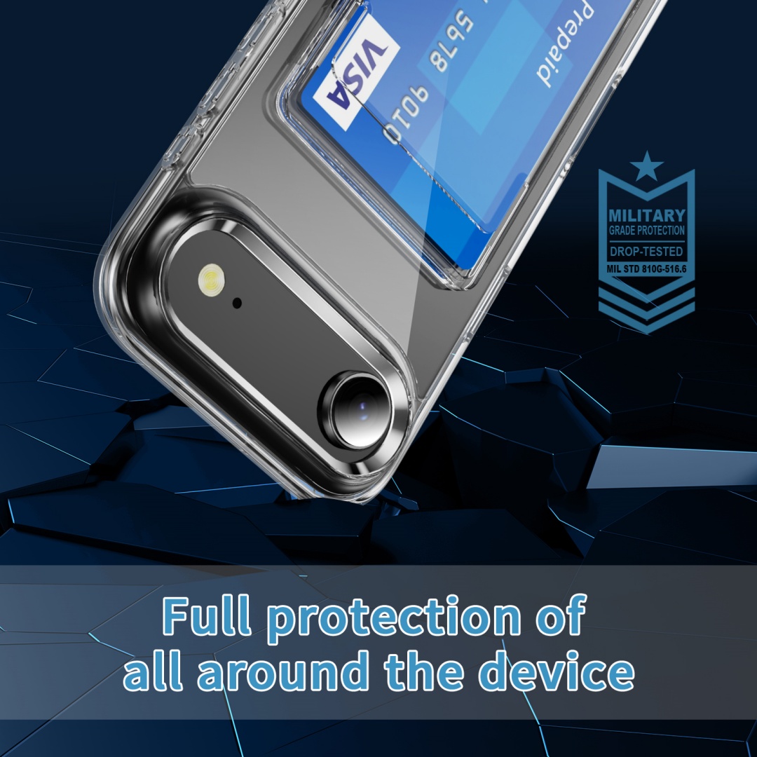Luxury Clear Card Slot Holder  - Clear Shockproof Bumper Case review and price