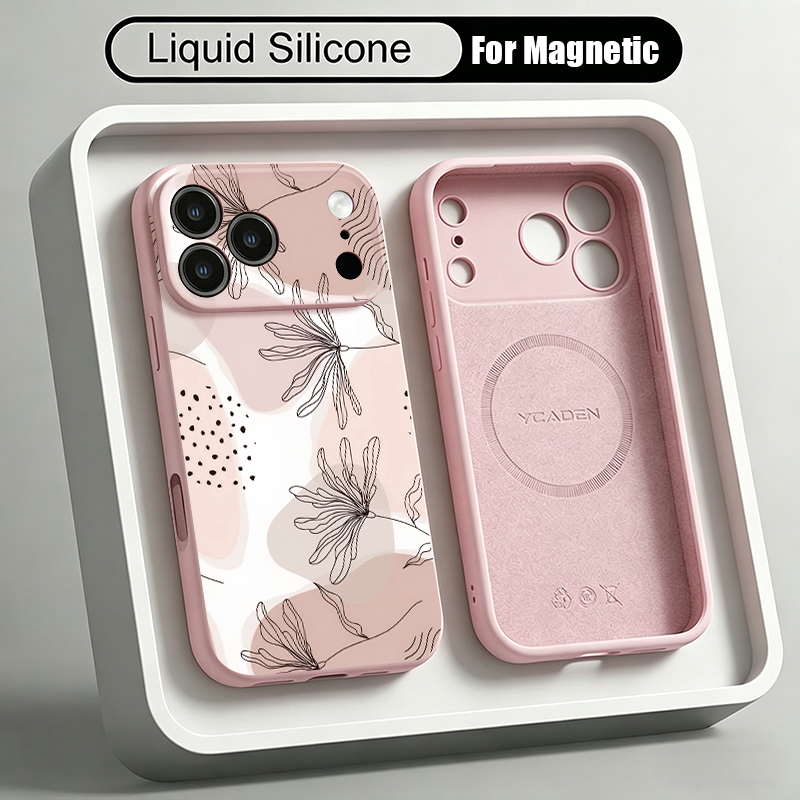 Simple Pattern Liquid Silicone - Liquid Silicone Magnetic Phone Case review and price