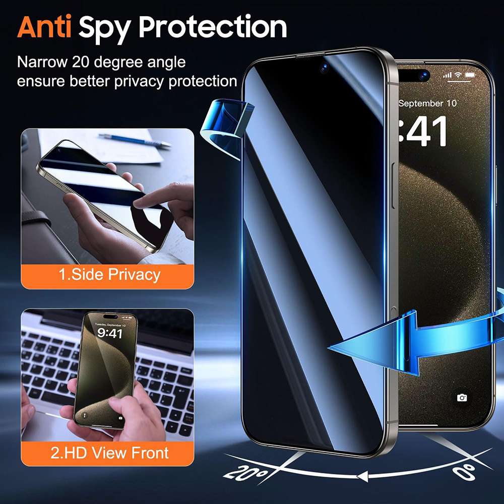 4Pcs Anti Spy Tempered Glass F - Anti Spy Privacy Glass Case review and price