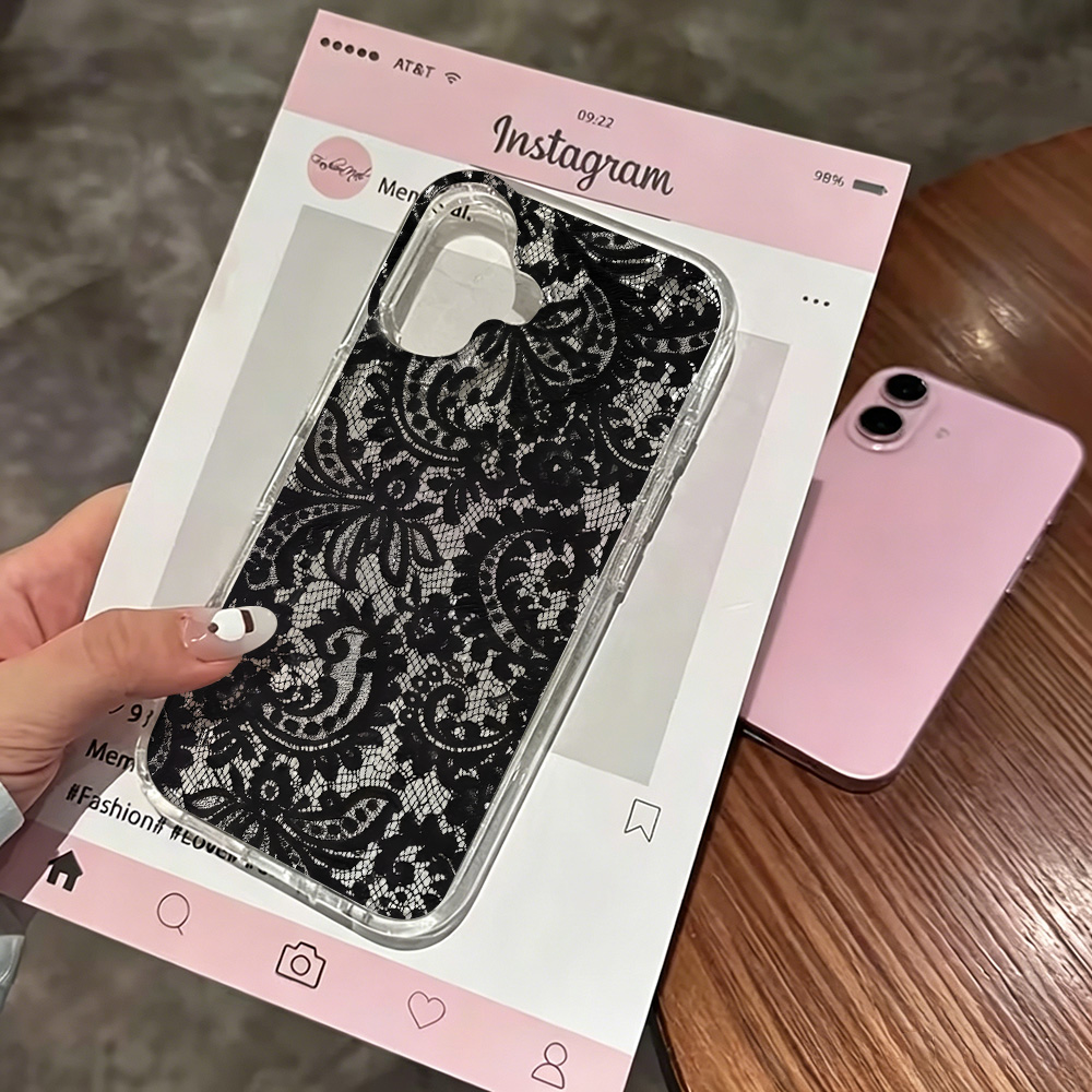 Lace Flowers INS Clear Phone C - Clear Shockproof Bumper Case review and price