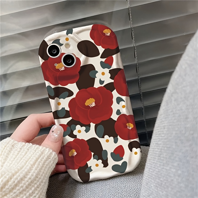 Vintage Red Camellia Flower Ri - Vintage Floral Pattern Soft Case review and price